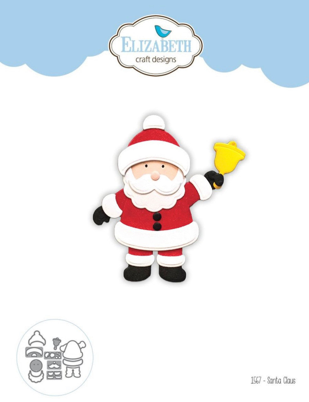 Elizabeth Craft Designs Juego de troqueles de Papá Noel